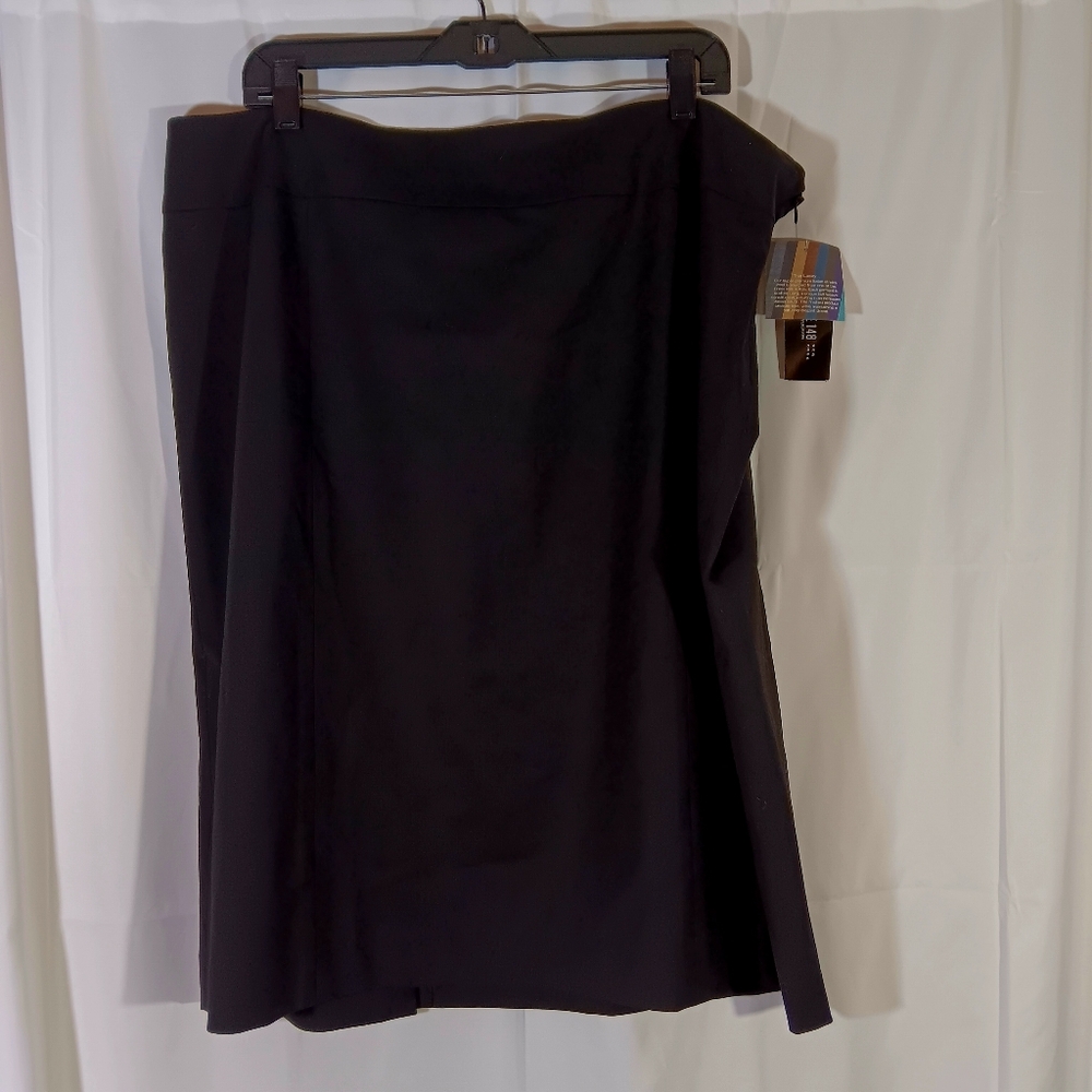 Lafayette 148 Womens 18 Black Skirt Italian Stretch Wool Straight Classic NWT